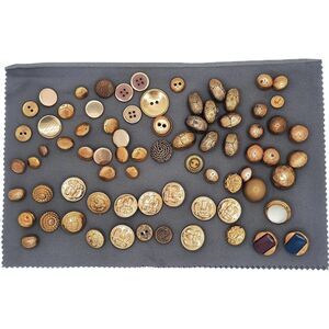 Lot 76 Antique/Vintage Buttons Various Military Navy Eagle Crest/Others ESTATE